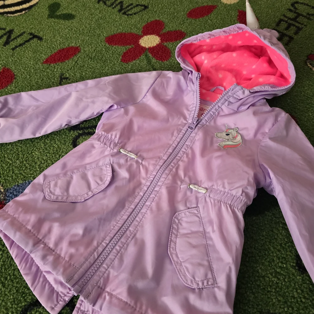 Carter's Purple Unicorn Raincoat for Kids